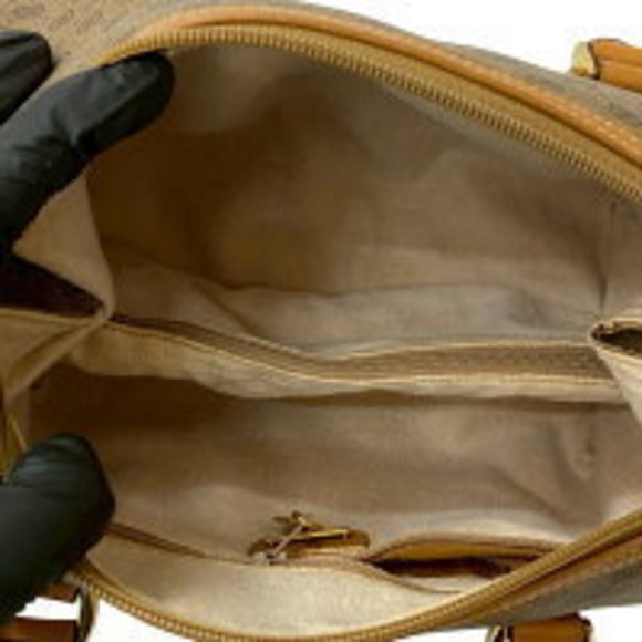 GUCCI GG logo leather handbag Boston bag camel - Picture 9 of 9